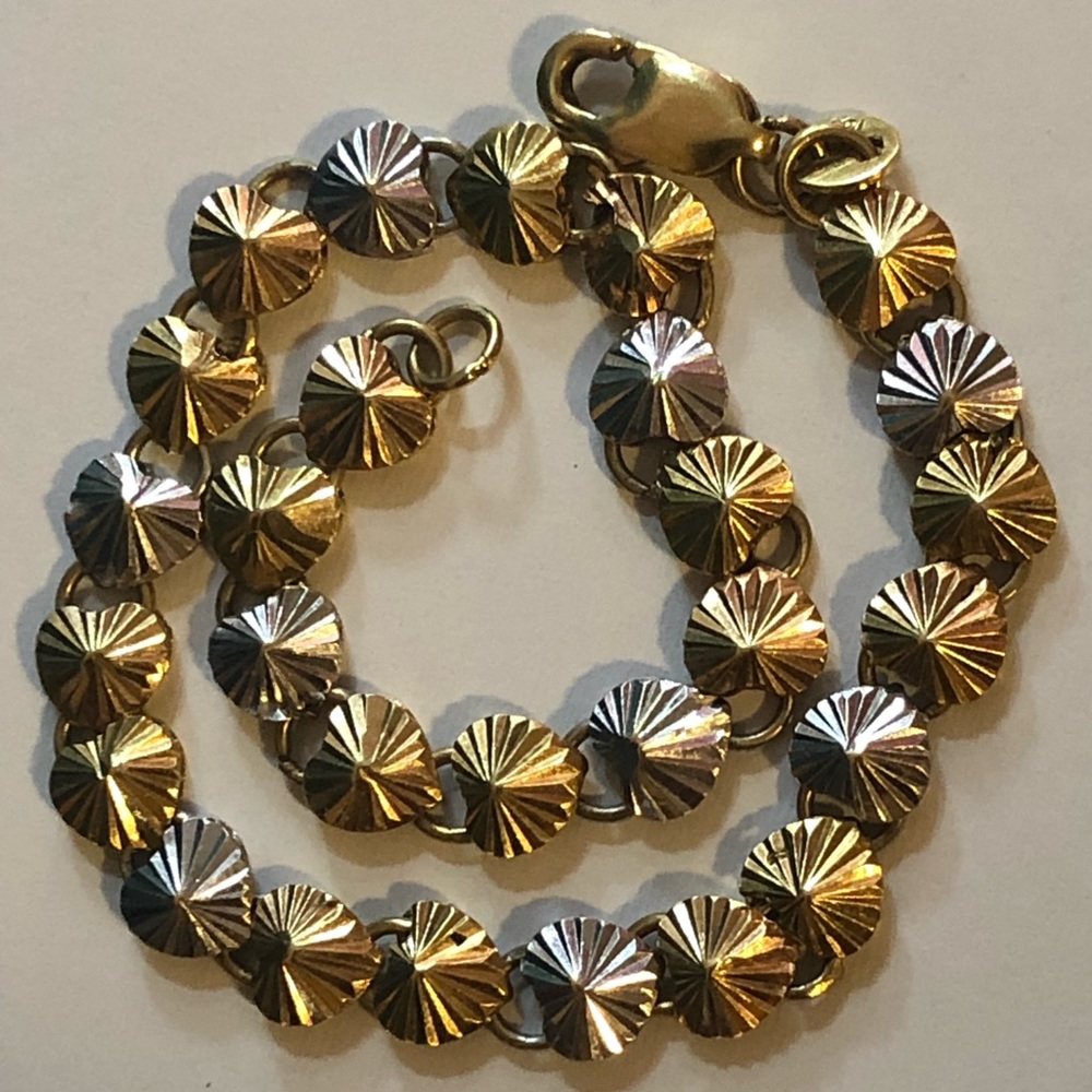 🌸REAL 18K TRICOLOR BRACELET🌸 - Picture 3 of 8